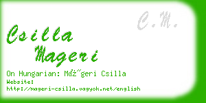 csilla mageri business card